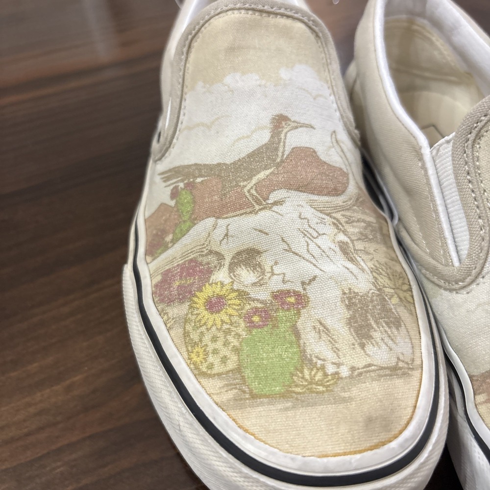 Vans Slip On Desert Vibes Cactus Roadrunner Shoes Men 8 Women 9.5 - Picture 2 of 13
